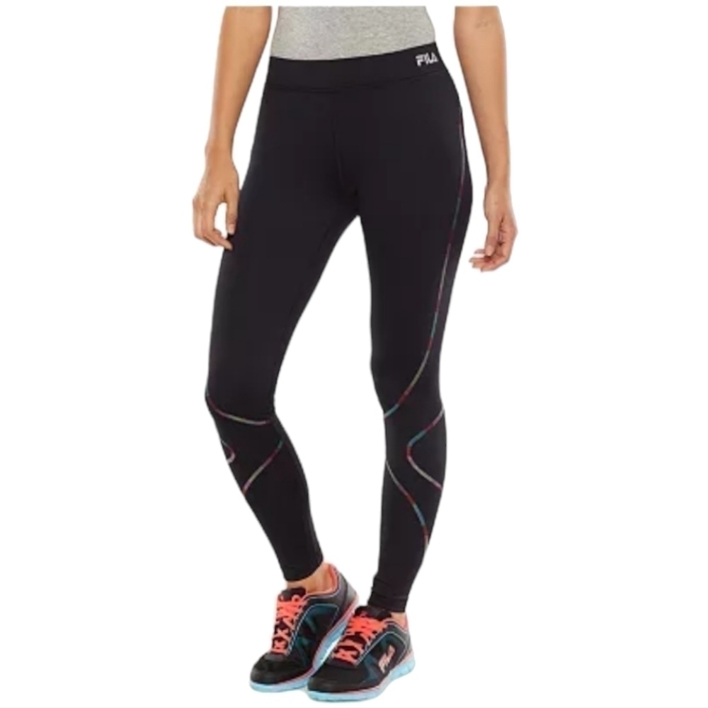 Fila Sport Women's Black Workout Yoga Pants Leggings, Medium NWT